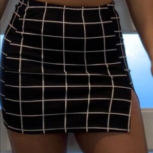 Plaid mini skirt